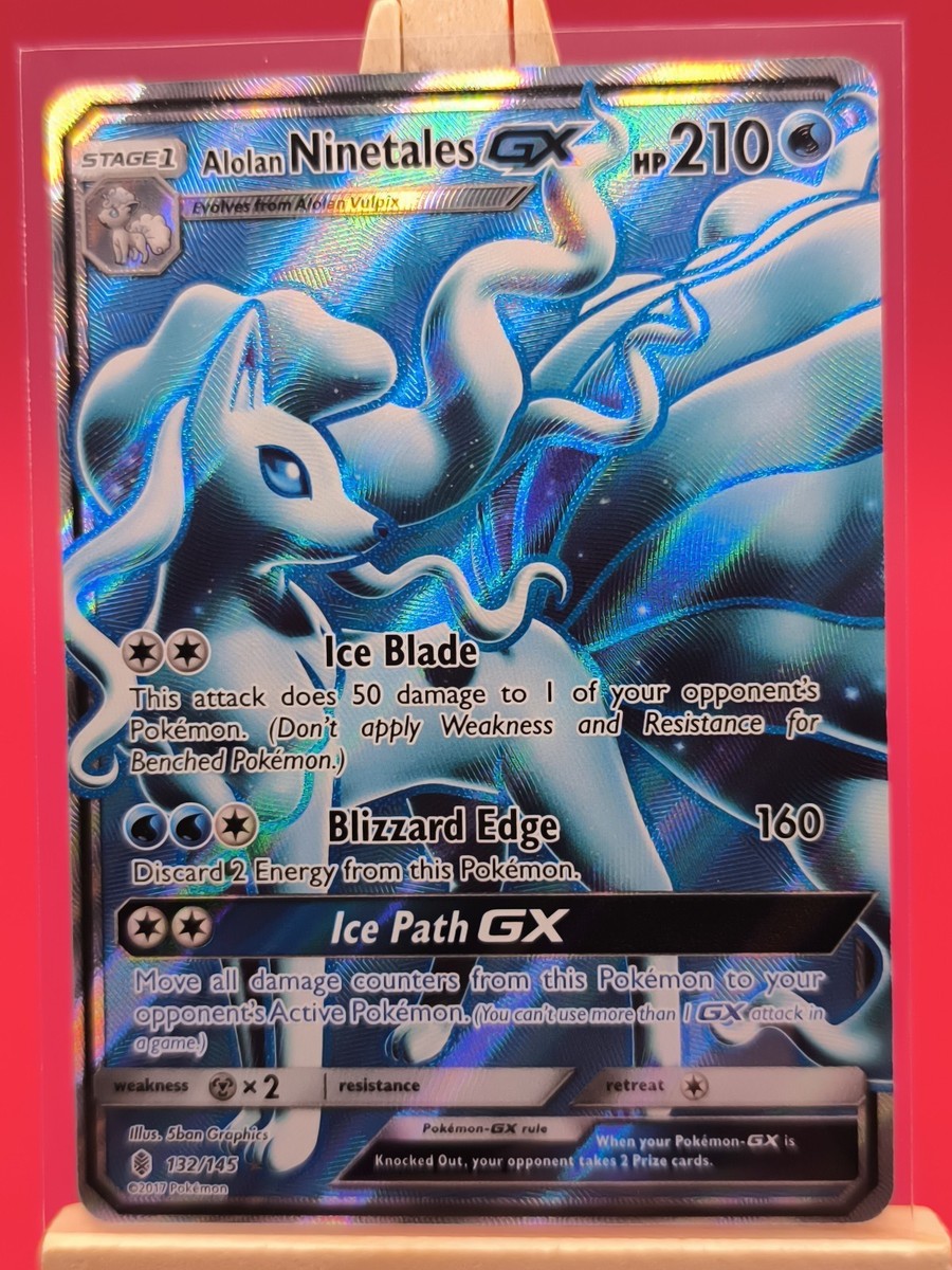 Alolan Ninetales GX 132/145 Guardians Rising Full Art Ultra Rare