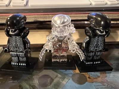 Aliens vs Predator Lot Lego Custom Printed Minifigures xenomorph Invisible
