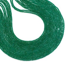 Natural Dark Green Jade Faceted Round Beads 2mm 2.5mm 3mm 3.5mm 15 Inch Strand