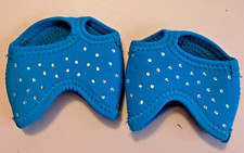 Danshuz FootUndeez Adult Medium Blue Rhinestone Dance Shoes Very Gently Used