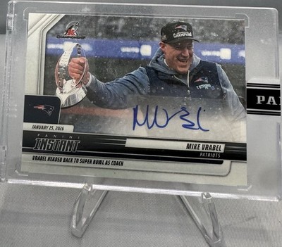 Mike Vrabel - 2025 Panini Instant NFL #432 Auto 47/99 AFC Championship Patriots