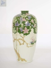 1920's Japanese Genroku Tominaga Studio Vase Flower Mk 富永源六
