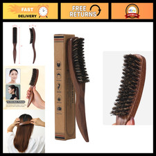 Slick Back Brush for Men  Women - Boar Bristle Hair Smoothing  Styling Tool