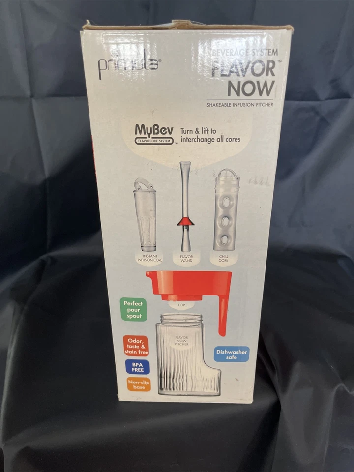 New Primula Flavor Now MyBev 2.7 Quart Pitcher Instant Shakeable Infuser Red - Image 2 of 4