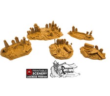 Graveyard Hills - Shadowfey Wilds - Printable Scenery - Grave Yard Wargaming Ter
