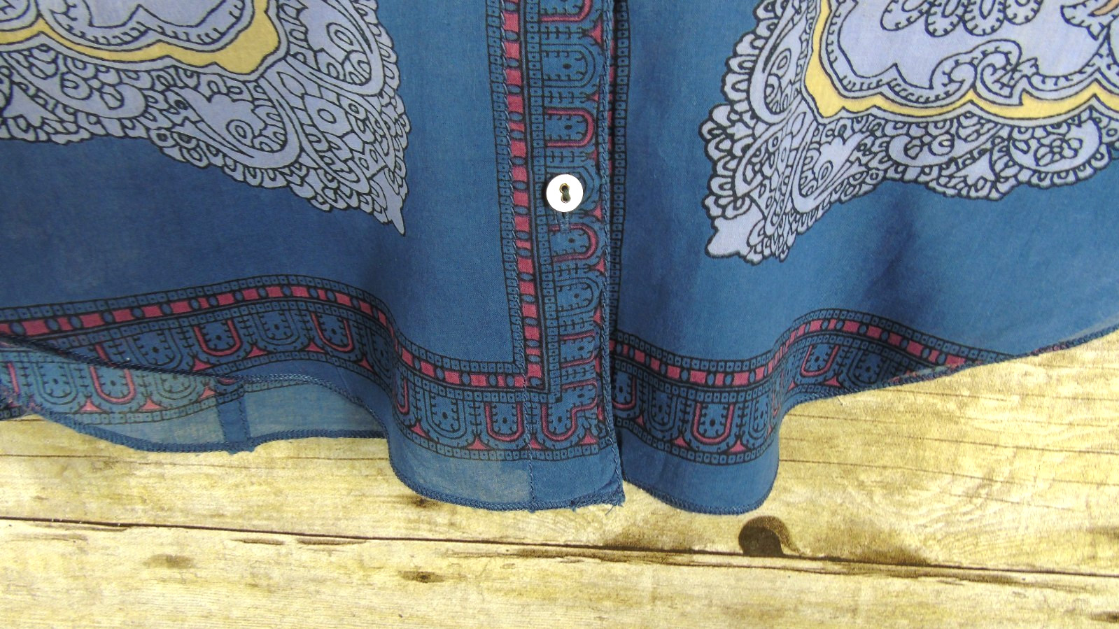 Cino Extra Small Paisley Patterned Button Front B… - image 7