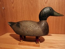 Excellent Original 1930s Evans Competetive Mallard Wood Duck Decoy Ladysmith WI