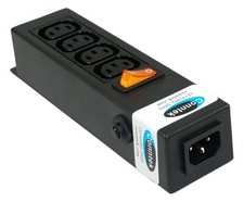 Conntek 55705 Power Strip 250 Volt 7-1/2-Inch Housing IEC C14 Inlet to 4 IEC 603