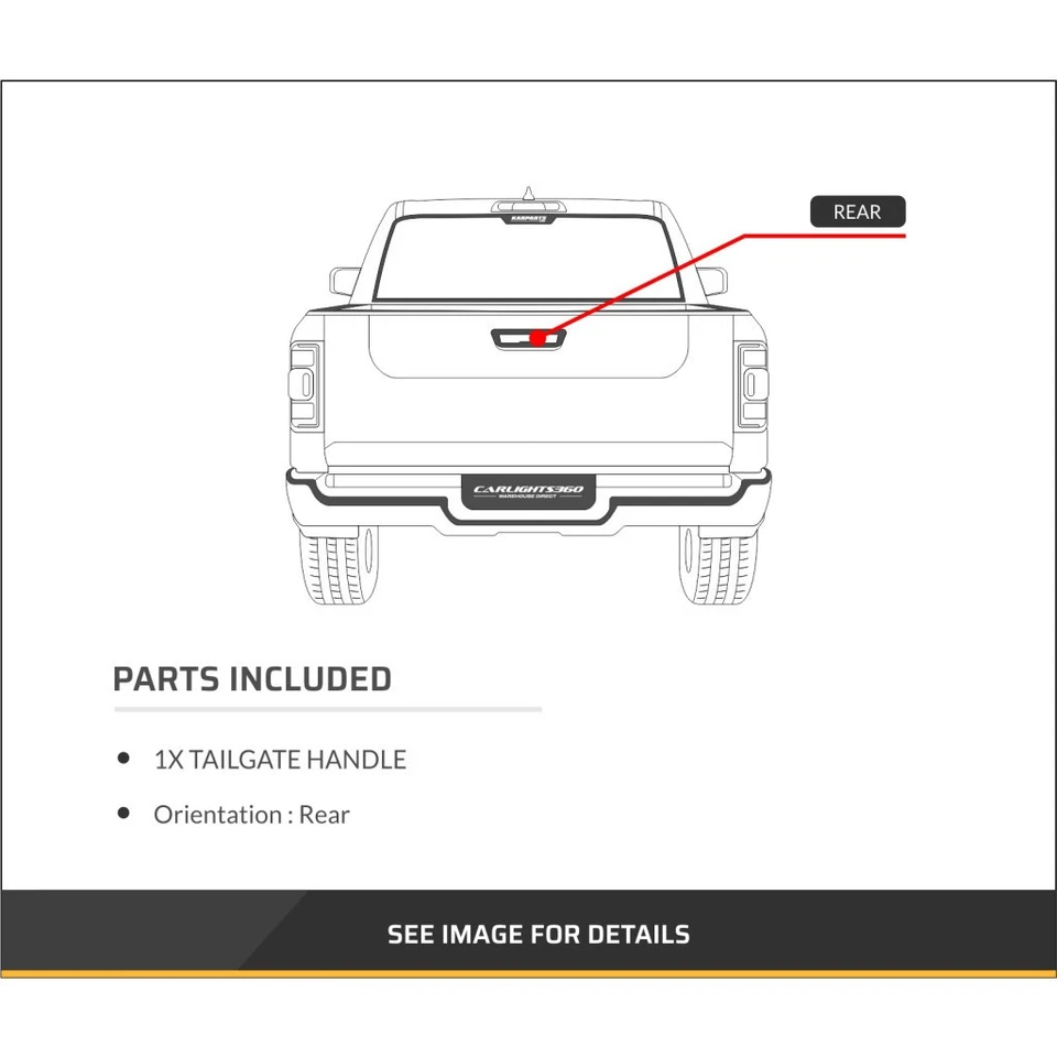 Manija de puerta trasera para Dodge Dakota 1991-1996 | Manija de puerta trasera Foto 4 de 4