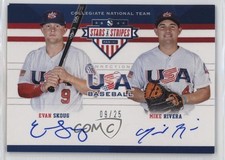 2017 Panini USA Baseball Stars & Stripes 9/25 Evan Skoug Mike Rivera Auto 0i76