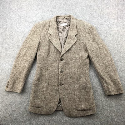 Giorgio Armani Le Collezioni Blazer Womens 38 Brown Tweed 3-Button Made in  Italy