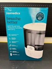 Homedics Warm/Cool Mist Ultrasonic 2G Humidifier W/UV-C Technology & Remote