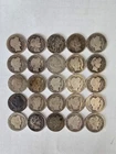 Barber Silver Dime 10C Lot of 25 (0.9 Fine) Mixed Dates 1897-1916  Lot 0129