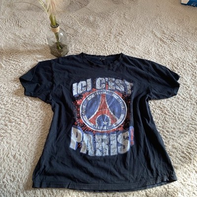 T-Shirt Used Look Verwaschen  Ici C est Paris!  Print Shirt L