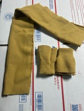 Rare yellow/gold 100% Wool Waistband, And Cuffs Made In The USA