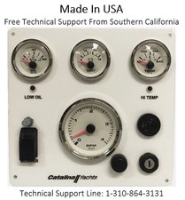 CATALINA YACHTS Marine Engine Instrument Panel Pre-Wired - Made in USA