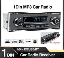 Retro Vintage Radio For Classic Vehicle - Single Din Bluetooth Car Stereo S