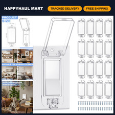 20 Pack Light Switch Guard Covers - Baby Child Proof, Clear Safety Shields