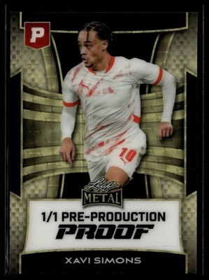 2025 Leaf Metal Pristine Xavi Simons Super Gold Prismatic PreProd Proof 1/1