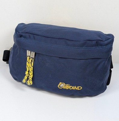 Vintage 90s Fanny Pack Blue Daypack Hiking Outbound Y2K Retro Nature Outdoors