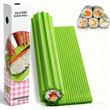 Premium Silicone Sushi Making Kit - Rolling Mat for Beginners and Kids, 8.6 x...