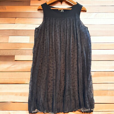 MaxStudio Sheer Black Babydoll Dress Swimsuit Coverup