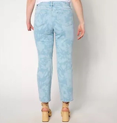 NYDJ Marilyn Ankle Flower Jeans Women’s 10 Marian Annabella Lift Tuck Technology - Picture 2 of 12