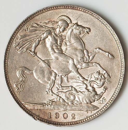 Inglaterra - 1902 Eduardo VII - Corona - NGC AU58 - BUEN TONO - SE VE SIN EXCELENTE CONDICIÓN - Imagen 2 de 4