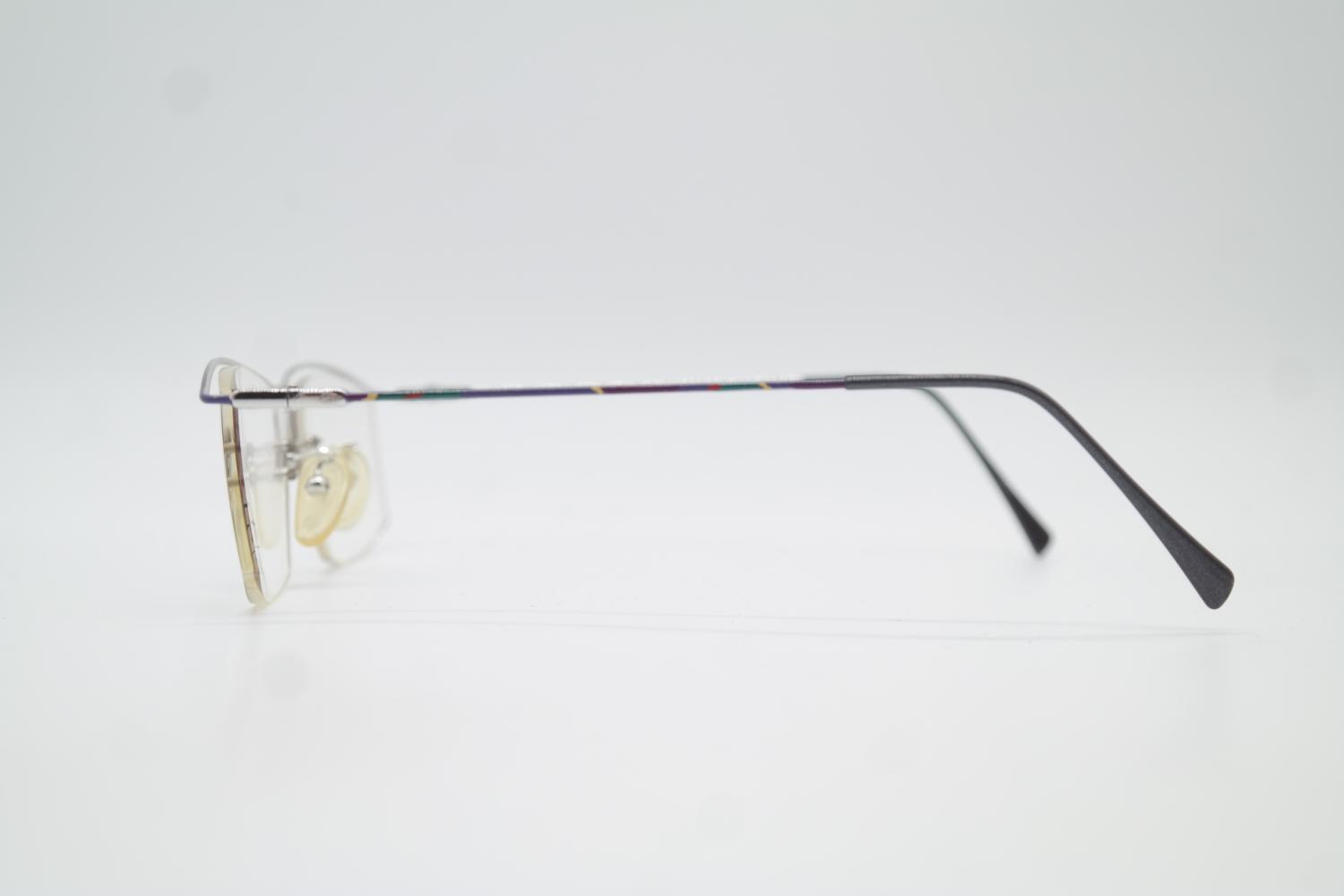 Frame Jet Set Vintage Glasses Flair JET SET 746 Multicoloured Silver half Rim Frames ...