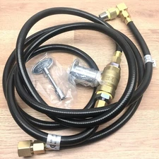 STANBROIL NATURAL GAS CONNECTION FIRE PIT WITH HOSE 1/2" CHROME KEY