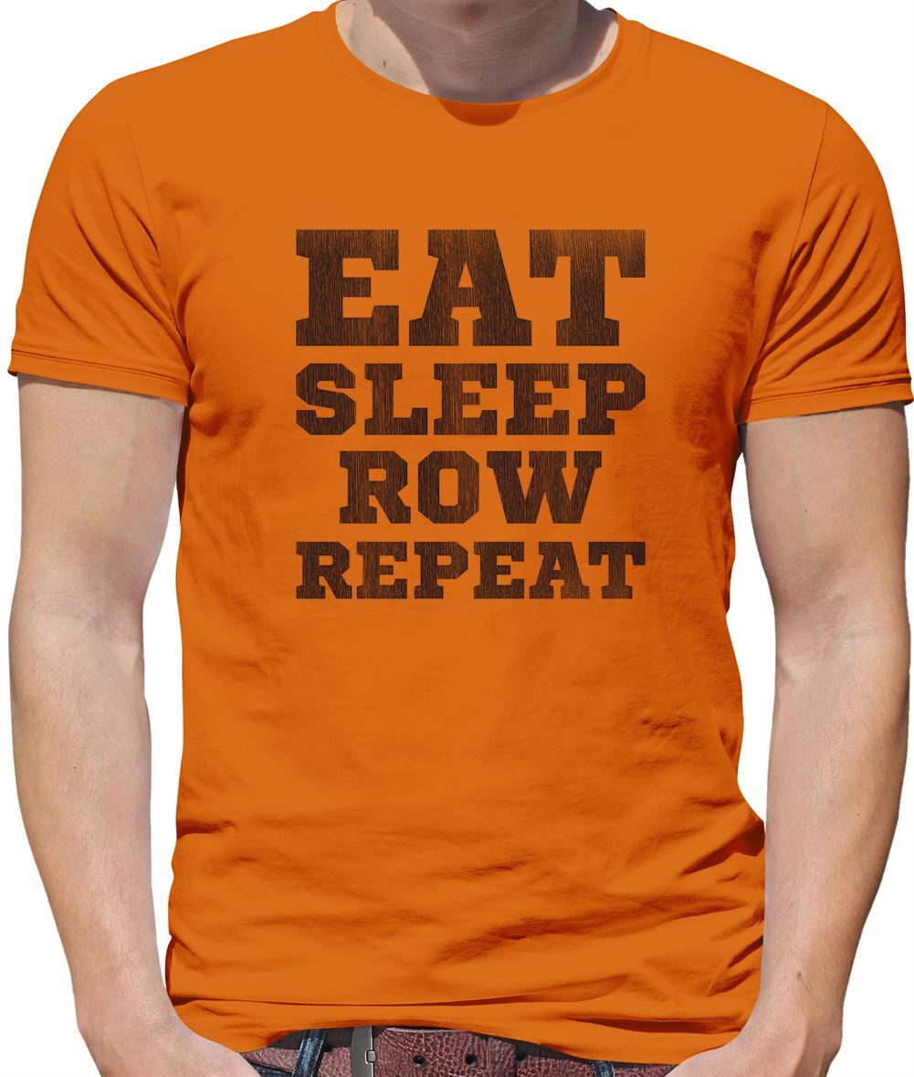 FILA Eat Sleep Row Repeat Maglietta Uomo Canottaggio Canoa Sportiva Kayak