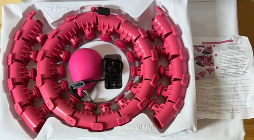 NEW Joy Jump Pink WEIGHTED HULA HOOP Exercise Fitness - 第 1/2 張圖片