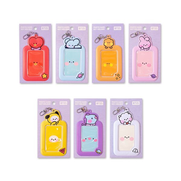 BTS BT21 Minini Official Photocard Holder Keychain +
