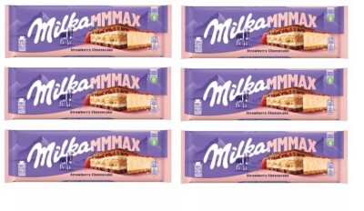 (Pack of 6) Milka MMMAX Strawberry  Cheesecake Milk Chocolate 6x300g / 6x10.58oz