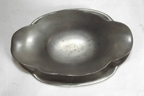 ANCIENNE SAUCIERE ETAIN KAISERZINN ART NOUVEAU ALLEMAND 1900 JUGENDSTIL - Picture 3 of 5
