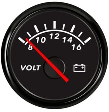 52mm2" Universal Pointer Voltmeter Voltage Gauge 12V 8-16V with Red Backlight...