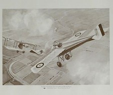 Phillips 66 Historical Aviation Series Plate 18 ~ 1915 Roland Garros' First Vict