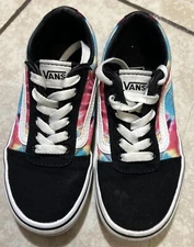 Vans Old Skool Spiral Fashions Sneakers Girls  Tie Ward Multicolor Size 13.5