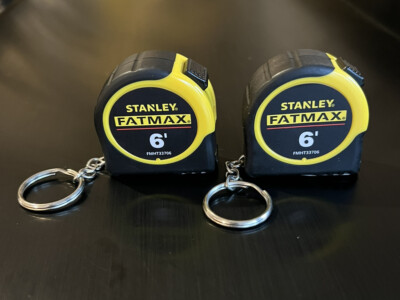 NEW (2) Stanley FATMAX 6 ft x 1/2 in. Keychain Pocket Tape Measure