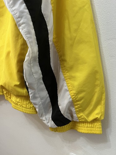 Vintage Adidas Yellow Windbreaker Jacket Size XL Circle Logo Retro - Picture 6 of 17