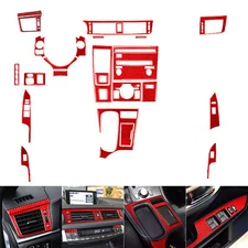 26Pcs Red Carbon Fiber Kits  Full Interior Trim Set For Lexus CT CT200h 2011-17
