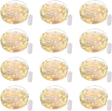 Brightown 12 Pack LED Fairy Lights Battery Operated String Lights - 7ft 20LED