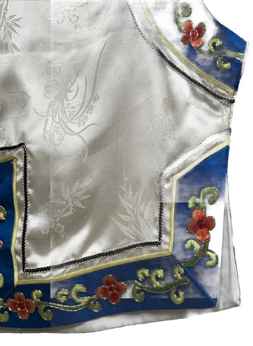 New Chinese Style Embroidery Satin Silky Top Sleeveless Luxury Waistcoat Vest NO - Picture 5 of 9
