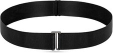 No Show Invisible Elastic Belt for Women Men, Web Strap Waist Black