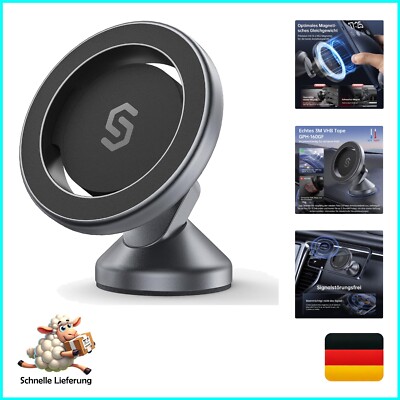 MagSafe Car Mount - Flexible Rotation Magnetic Phone Holder for Dashboard Str...