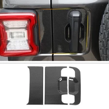 For 2018-2023 Jeep Wrangler JL ABS Carbon Fiber Tailgate Door Handle Cover Trim