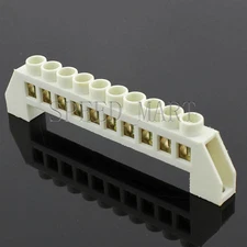 10 Positions 10 Holes Ground Wire Row Copper Terminal Block Bridge Type electric