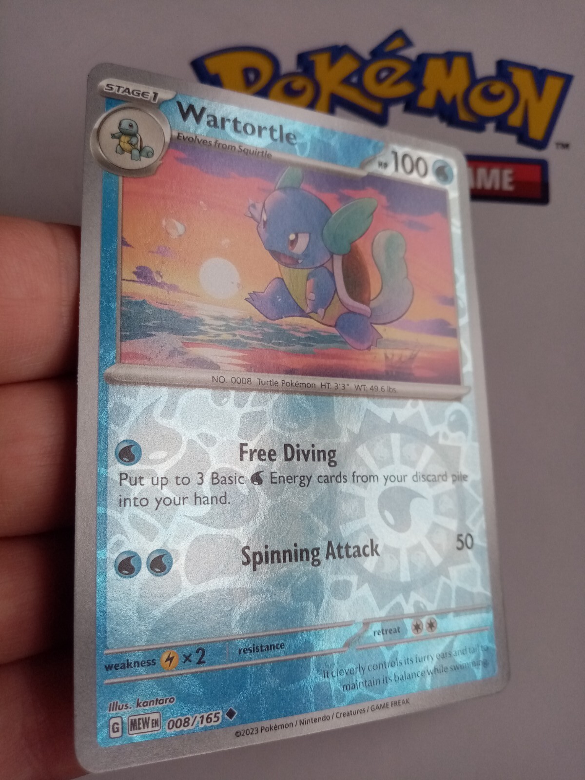 Wartortle 008/165 Reverse Holo S&V 151 Pokemon Card PACK FRESH