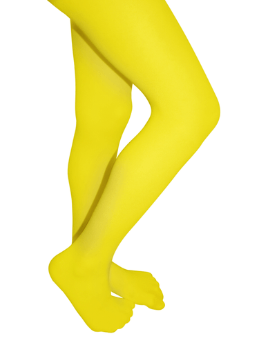 Clips N Grips Girls Colored Tights Microfiber Footed Fun Stockings Yellow - Picture 2 of 3
