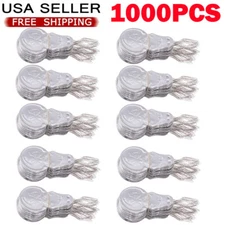 1000pc Metal Wire Needle Threader Silver Hand Sewing Stitch Insertion Tool 1.7"
